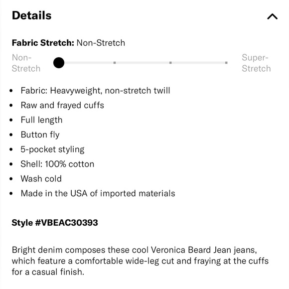 NWT Veronica Beard Taylor High Rise Wide Leg Jeans in Ecru Size 29 - Picture 12 of 14